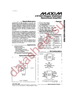 MAX420CPA+ datasheet  